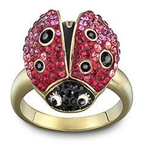 Swarovski Ladybug Crystal Ring